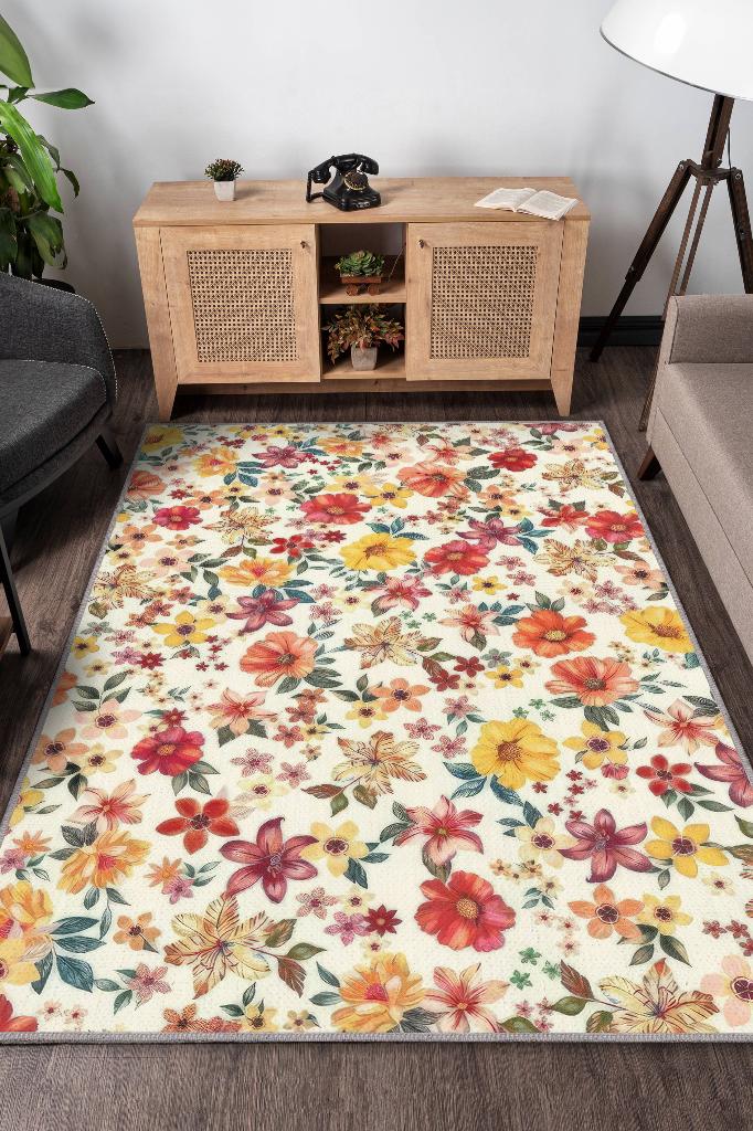 3D Çiçekler Koyu Renk Halı Çiçekli Salon Halısı Modern Oturma Odası Halısı Şık Siyah Halı