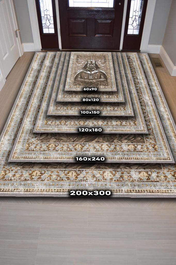 Boba Trooper Vader Rex Film Halısı Star Wars Temalı Film Halısı Bej Renk Star Wars Film Halı