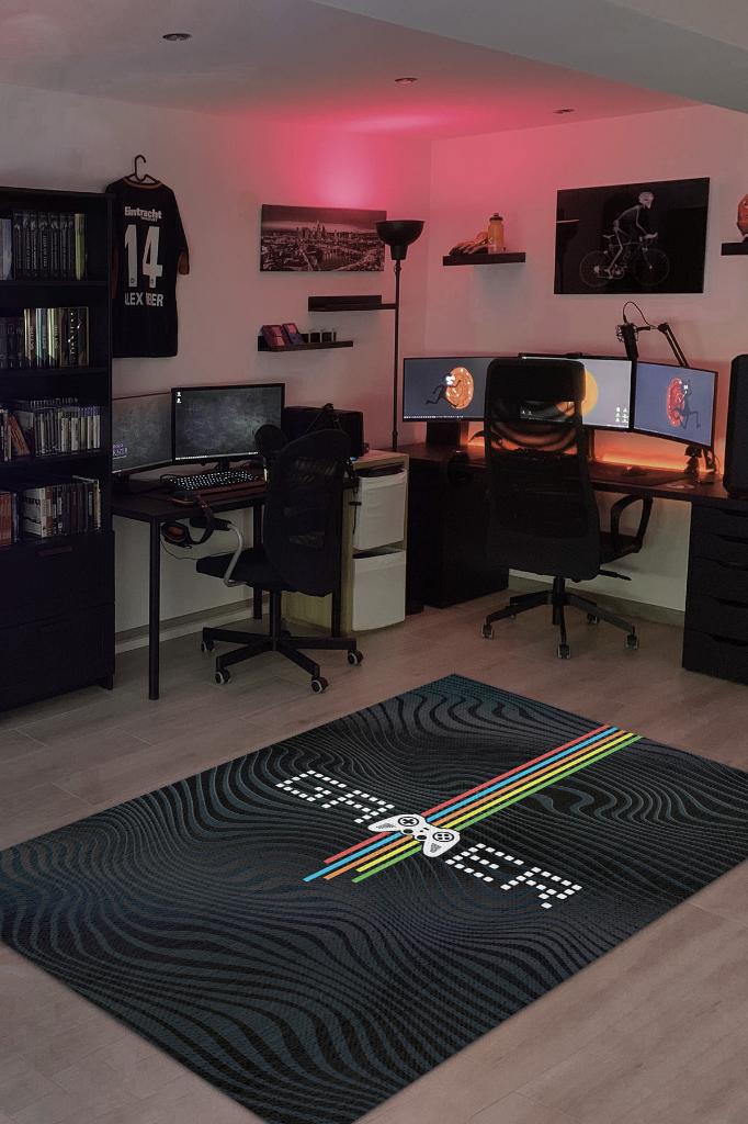 Dark Gamer Dekoratif Oyuncu Halısı