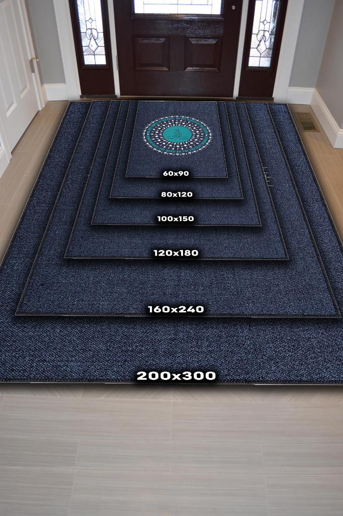 Dün Bugün Yarın Koyu Renkli Halı Özel Tasarım Yıkanabilir Meditasyon Halısı Hediyelik Halı