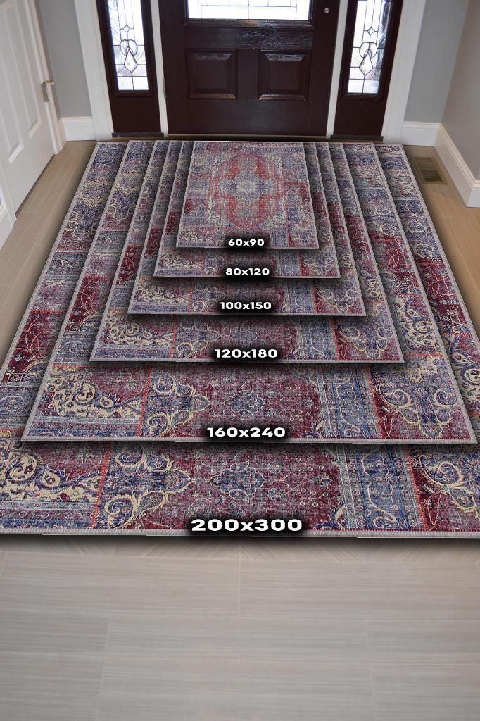 Farklı Olmakta Etnik Desenli Halı Geometrik Salon Halısı Çok Renkli Oturma Odası Halısı