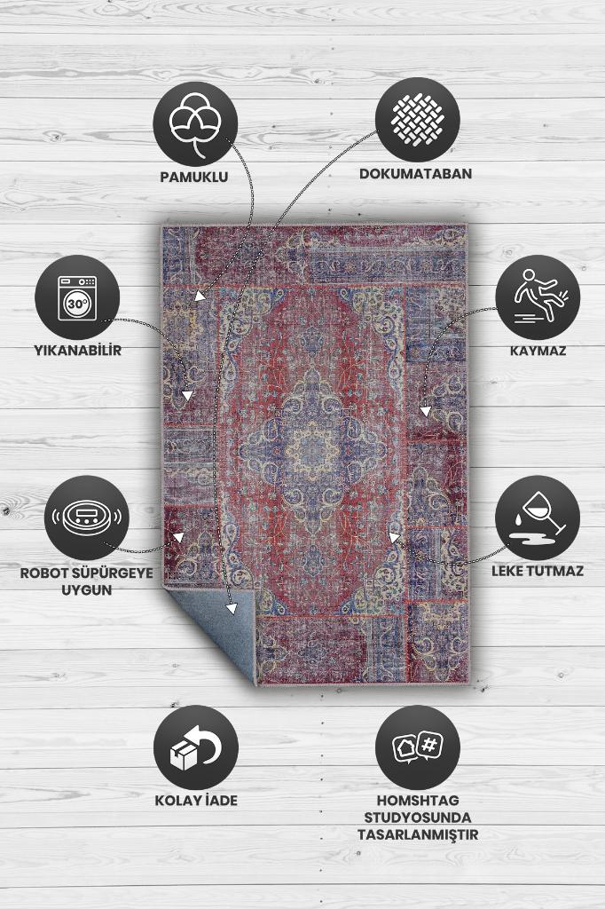 Farklı Olmakta Etnik Desenli Halı Geometrik Salon Halısı Çok Renkli Oturma Odası Halısı