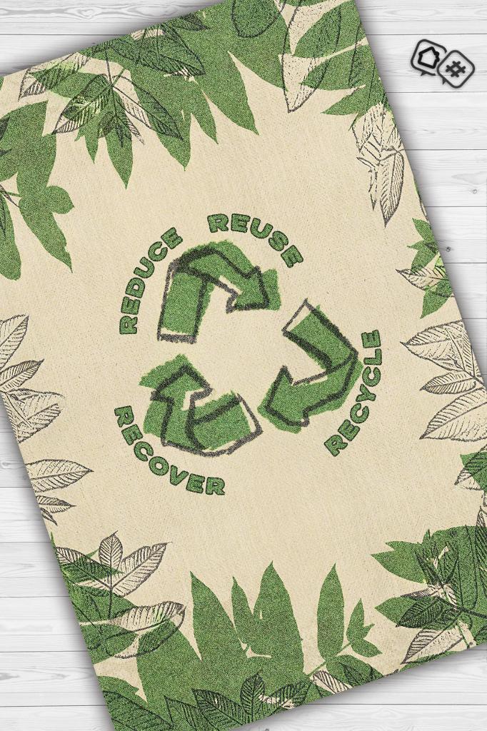 4 R Bej Renkli Halı Doğa Severler İçin Hediyelik Yeşil Renk Halı Modern Yazlık Halı