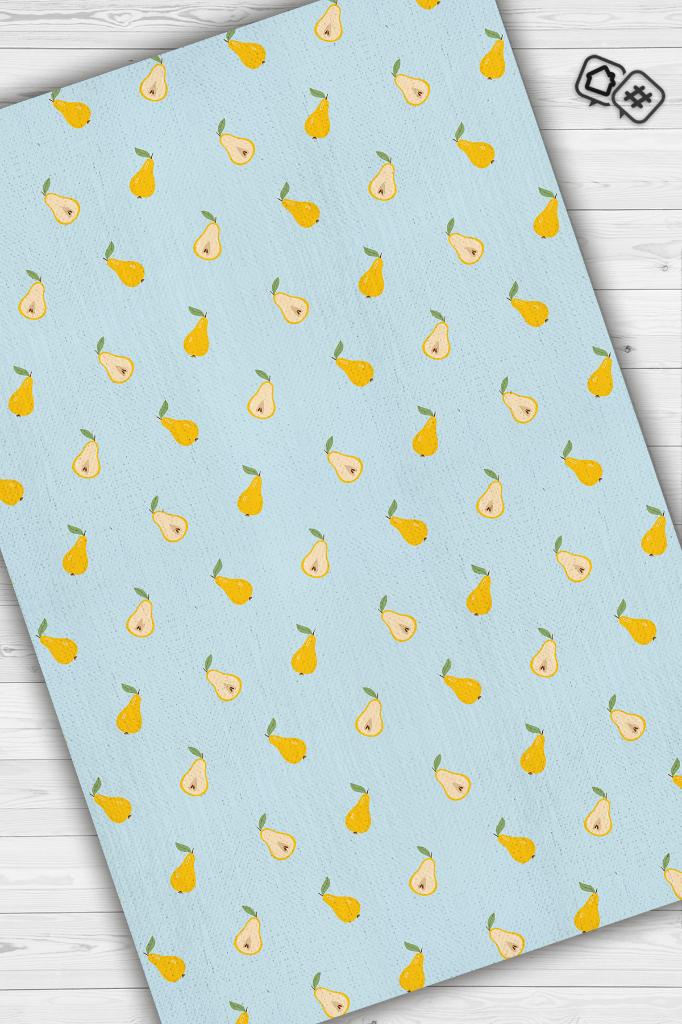 Armut Desenli Sarı Halı Minimal Salon Halısı Renkli Mutfak Halısı Tarz Oturma Odası Halı