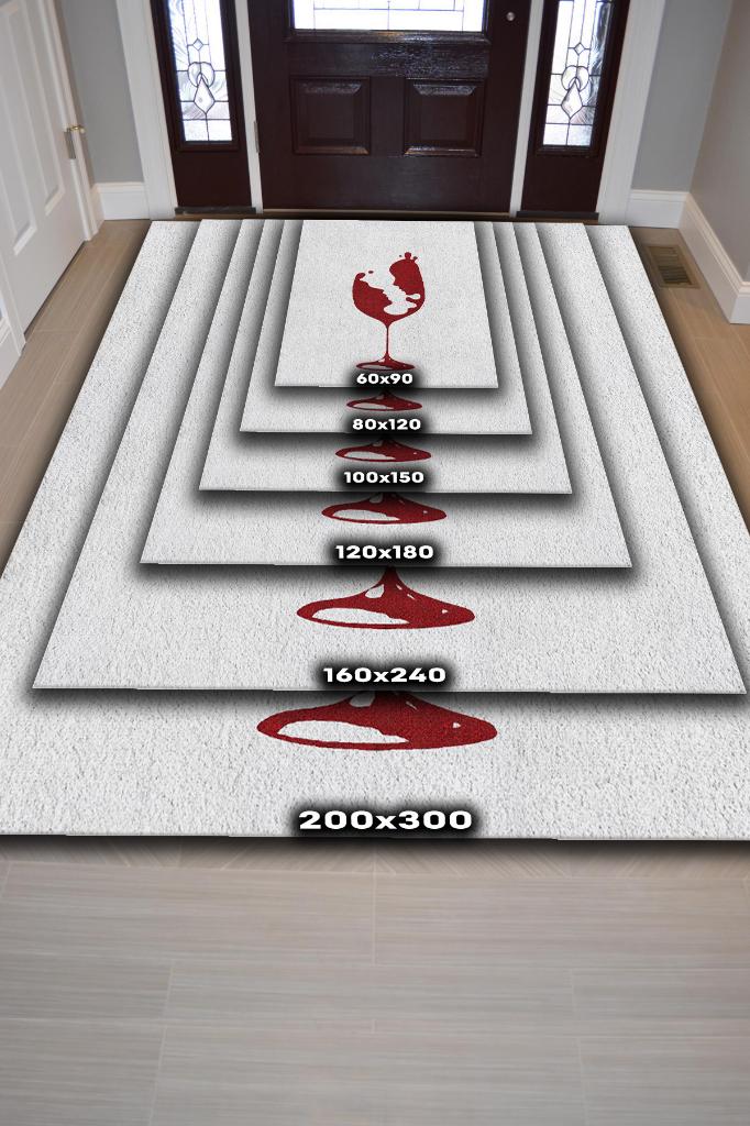 Bir Yudum Bakış Açık Renkli Halı Modern Parti Temalı Halı Tasarım Dokuma Hediyelik Halı