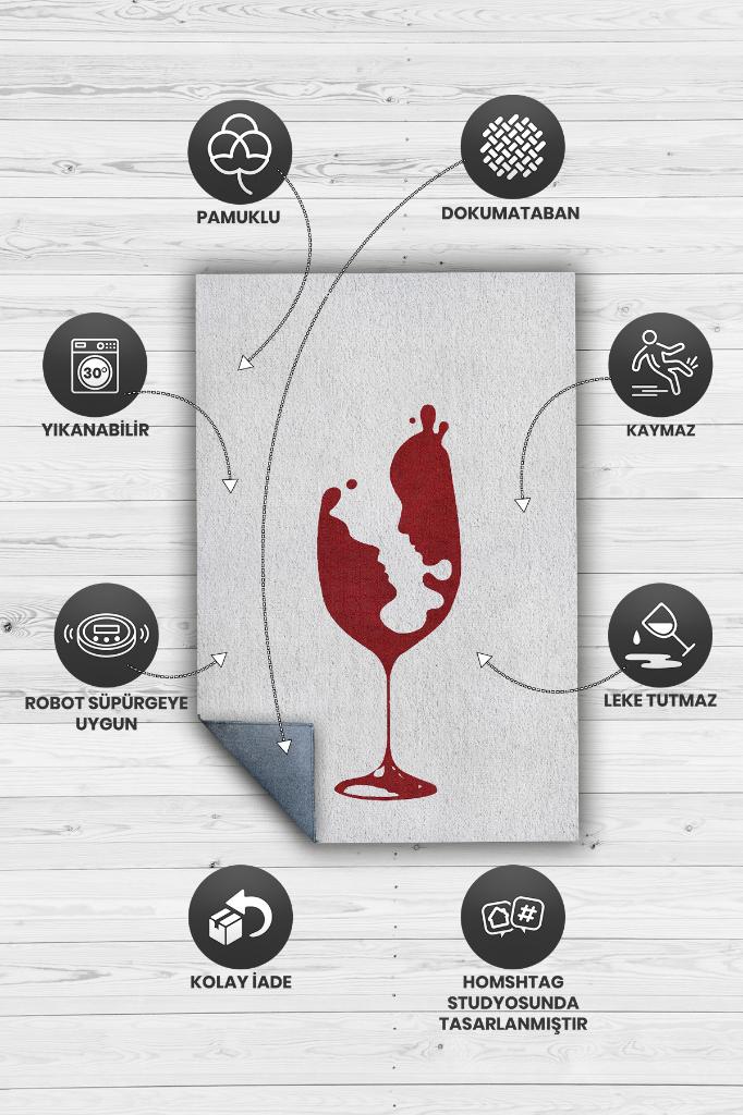 Bir Yudum Bakış Açık Renkli Halı Modern Parti Temalı Halı Tasarım Dokuma Hediyelik Halı