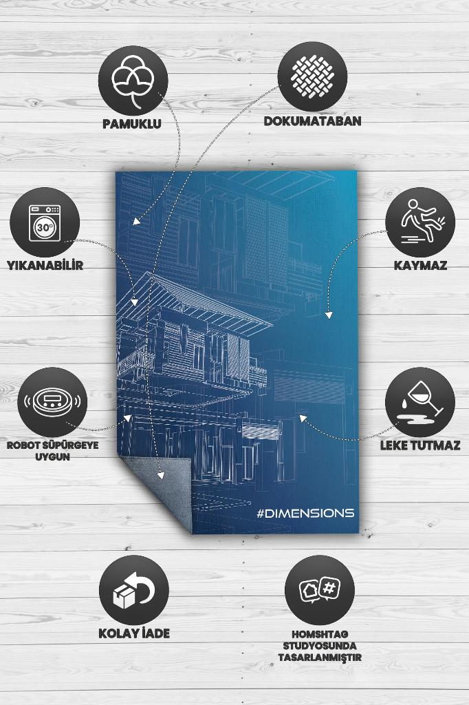 Boyutlar Dekoratif Mimar Halısı