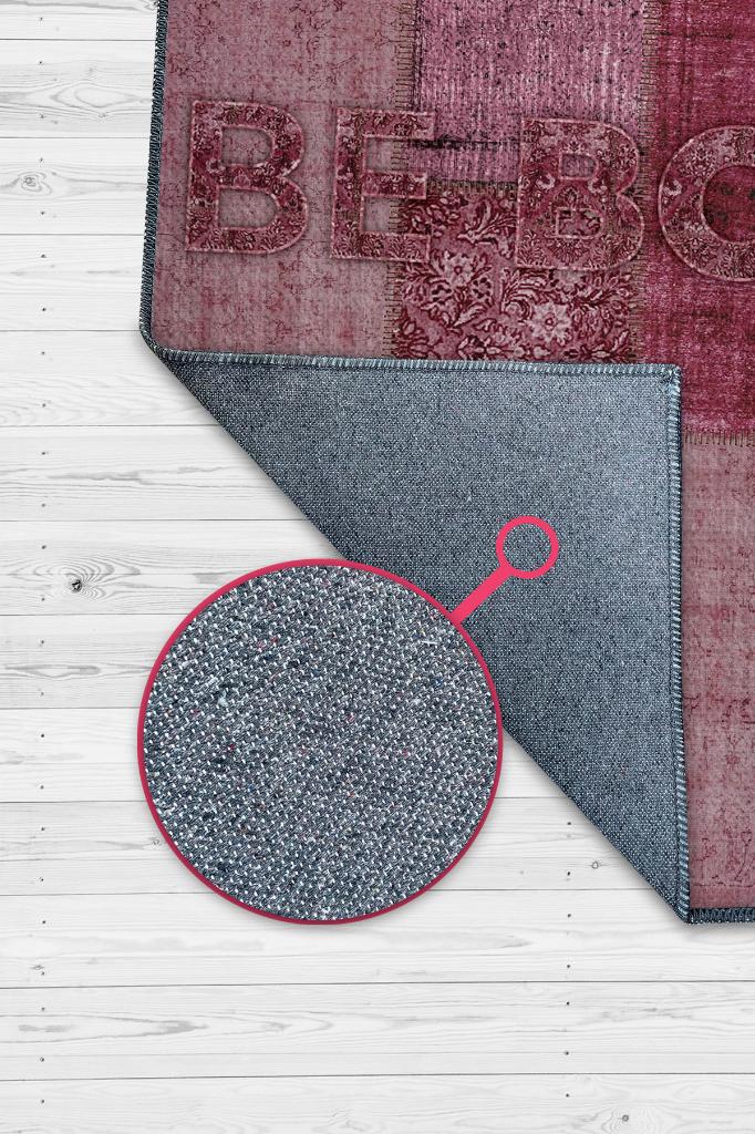 Cesur Ol Kırmızı Renkli Halı Geometrik Oturma Odası Halısı Modern Kare Desenli Salon Halısı