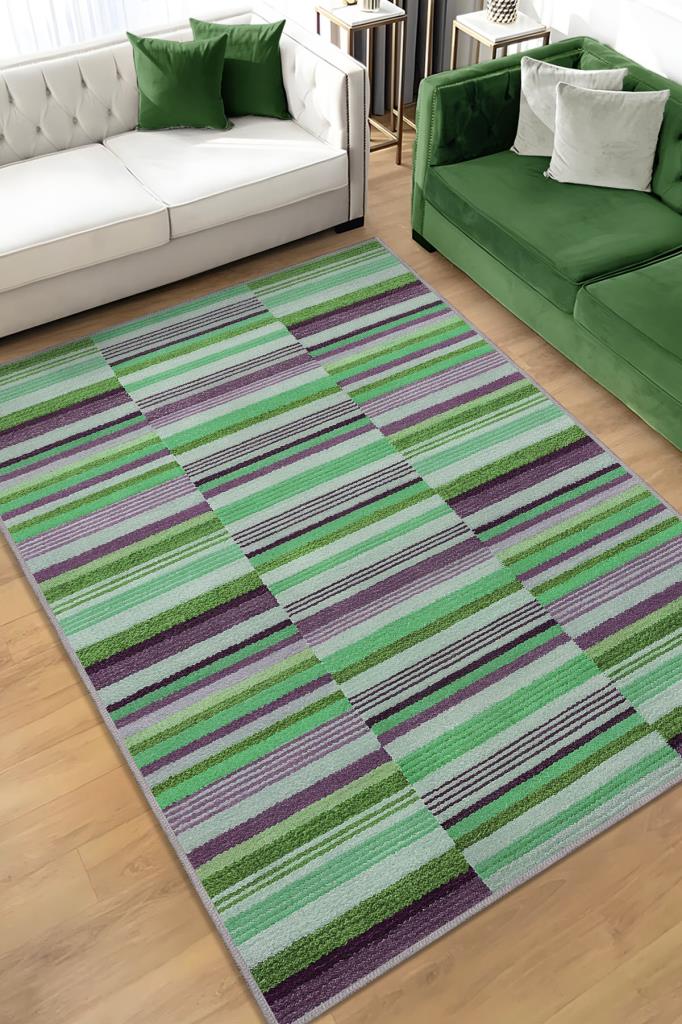 Çizili Çok Renkli Halı Mutfak Halısı Çizgili Oturma Odası Halısı Retro Tarzı Salon Halısı