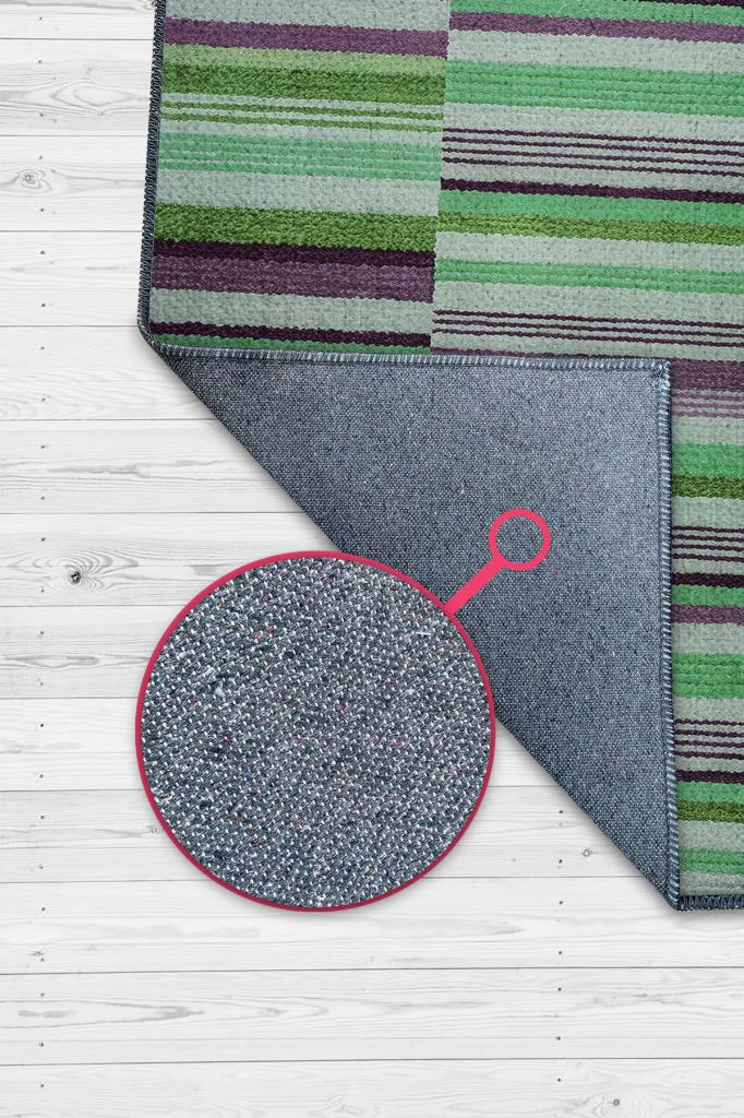 Çizili Çok Renkli Halı Mutfak Halısı Çizgili Oturma Odası Halısı Retro Tarzı Salon Halısı