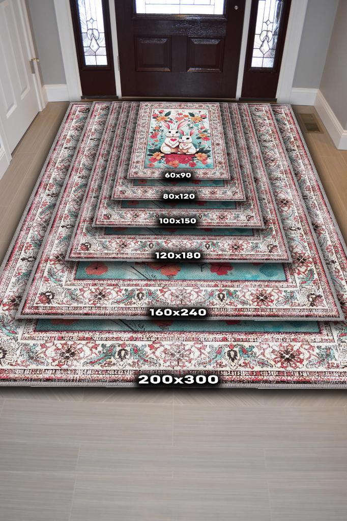 Çok Renkli Halı Dokulu Çocuk Odası Halısı Dokuma Rustik Çocuk Halısı Modern Temalı Halı