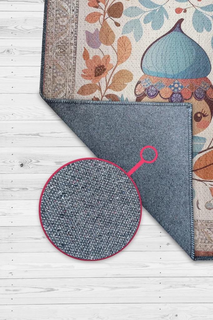 Çok Renkli Halı Yumuşak Dokulu Çocuk Odası Halısı Çiçekli Minimal Halı Çocuk Temalı Halı