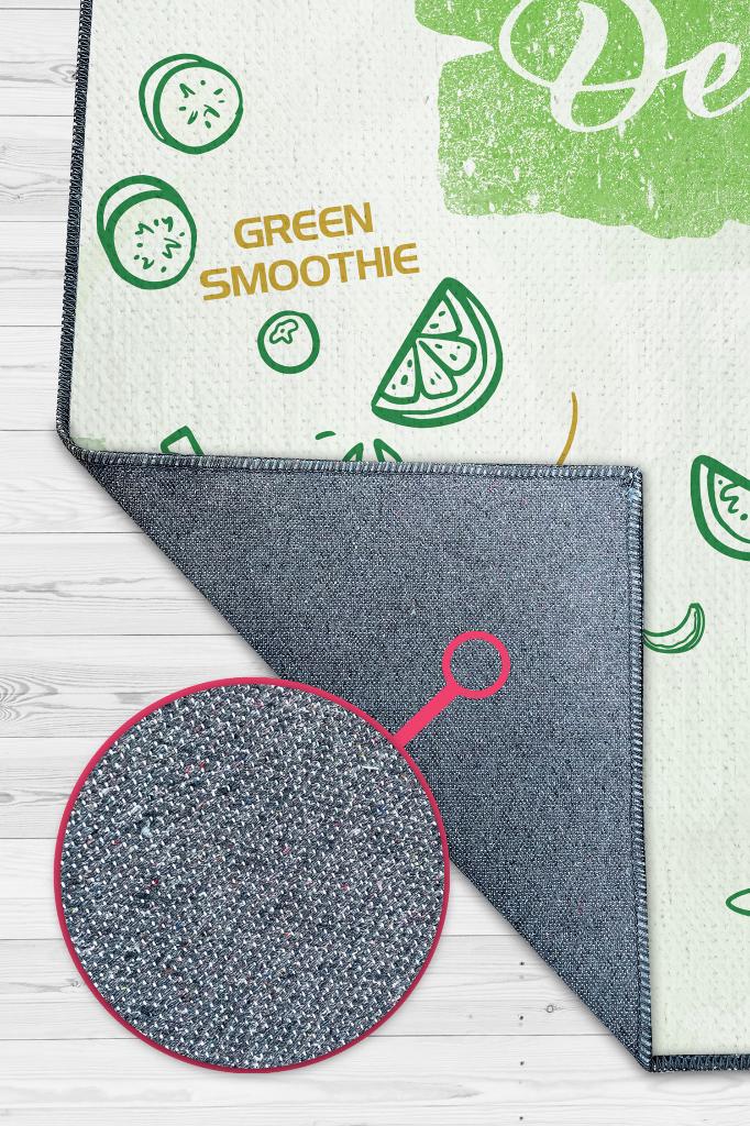 Detox Yeşil Renk Diyetisyen Halı Minimal Diyetisyen Ofisine Diyetisyen Temalı Hediye Halı