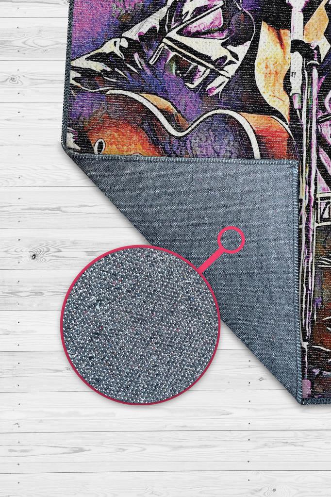 Elvis Presley Renkli Müzisyen Halı Müzik Severe Hediyelik Halı Rock Halısı