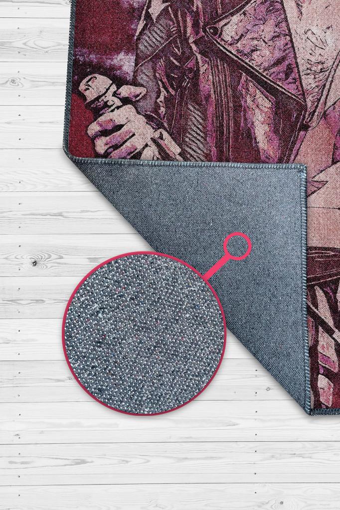 Freddie Mercury Renkli Müzisyen Halı Müzsik Severe Hediyelik Halı Geometrik Müzisyen Halı