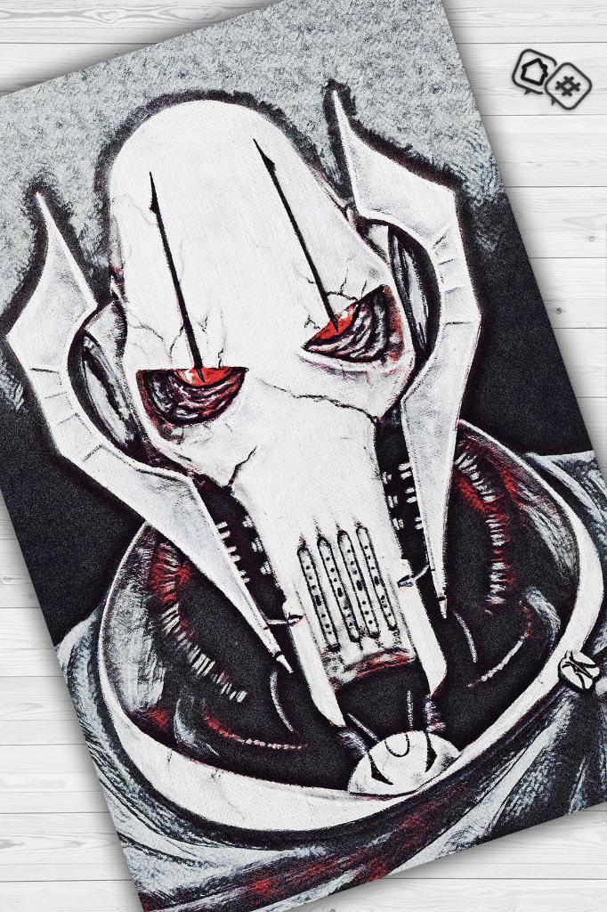 General Grievous Star Wars Halısı Siyah Renkli Halı Star Wars Film Sever Halısı Modern Halı