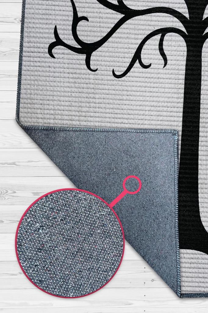 Gondor Ağacı Film Desenli Gri Siyah Renk Yüzüklerin Efendisi Halısı Film Sever Temalı Halı