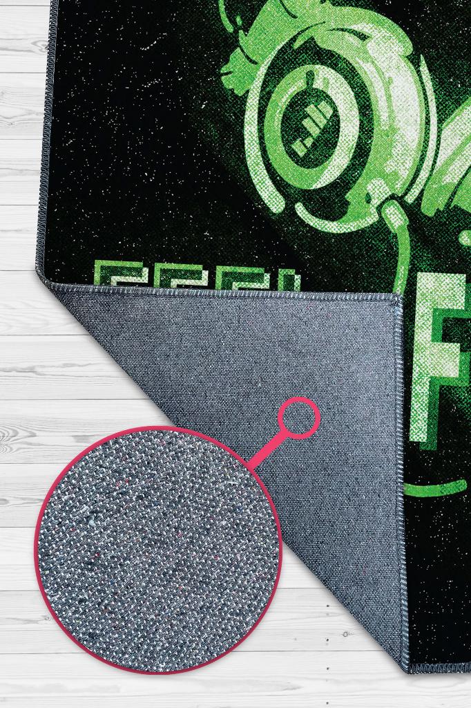 Gücü Hisset Film Halısı Star Wars Temalı Film Halı Siyah Yeşil Renk Star Wars Filmi Halısı