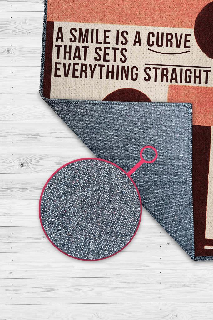 Gülümseyince Düzelir Çok Renkli Halı Geometrik Oturma Odası Halısı Minimal Salon Halı