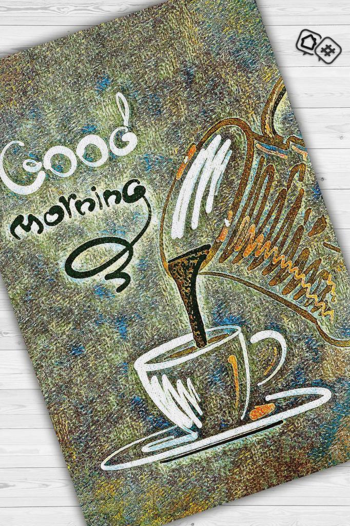 Günaydın Yeşil Renki Halı Kahve Desenli Mutfak Halısı Sanatsal Salon Halısı Kahveli Halı