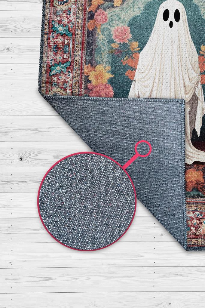 Haylet Temalı Dijital Baskılı Halı Modern Halı Dokuma Tabanlı Çok Renkli Salon Halısı