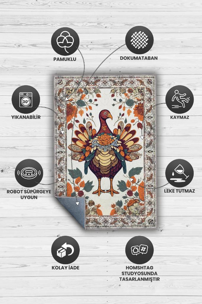 Hindi Temalı Dijital Baskılı Halı Modern Halı Dokuma Tabanlı Çok Renkli Salon Halısı