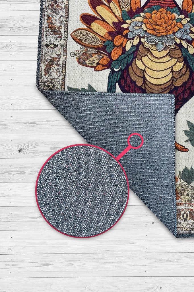 Hindi Temalı Dijital Baskılı Halı Modern Halı Dokuma Tabanlı Çok Renkli Salon Halısı