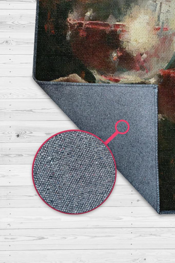 Kadeh Sanatı Koyu Renkli Halı Modern Parti Temalı Halı Dokuma Tabanlı Modern Hediyelik Halı