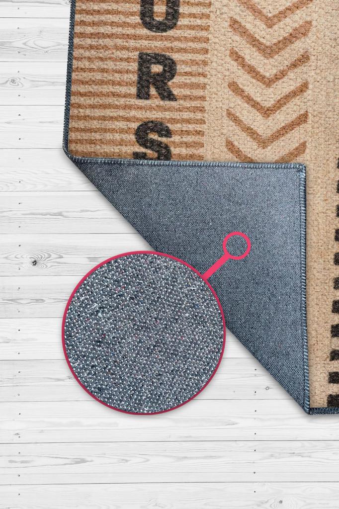 Kendine İnan Krem Bej Renkli Halı Geometrik Oturma Odası Halısı Minimal Salon Halı