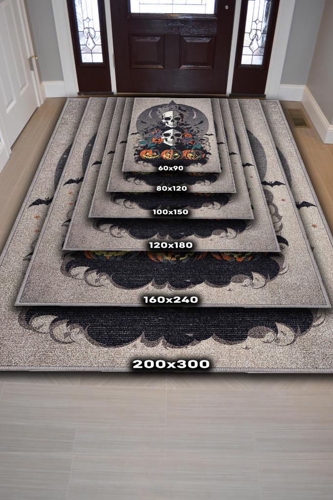 Kuru Kafa Temalı Dijital Baskılı Halı Modern Halı Dokuma Tabanlı Çok Renkli Salon Halısı