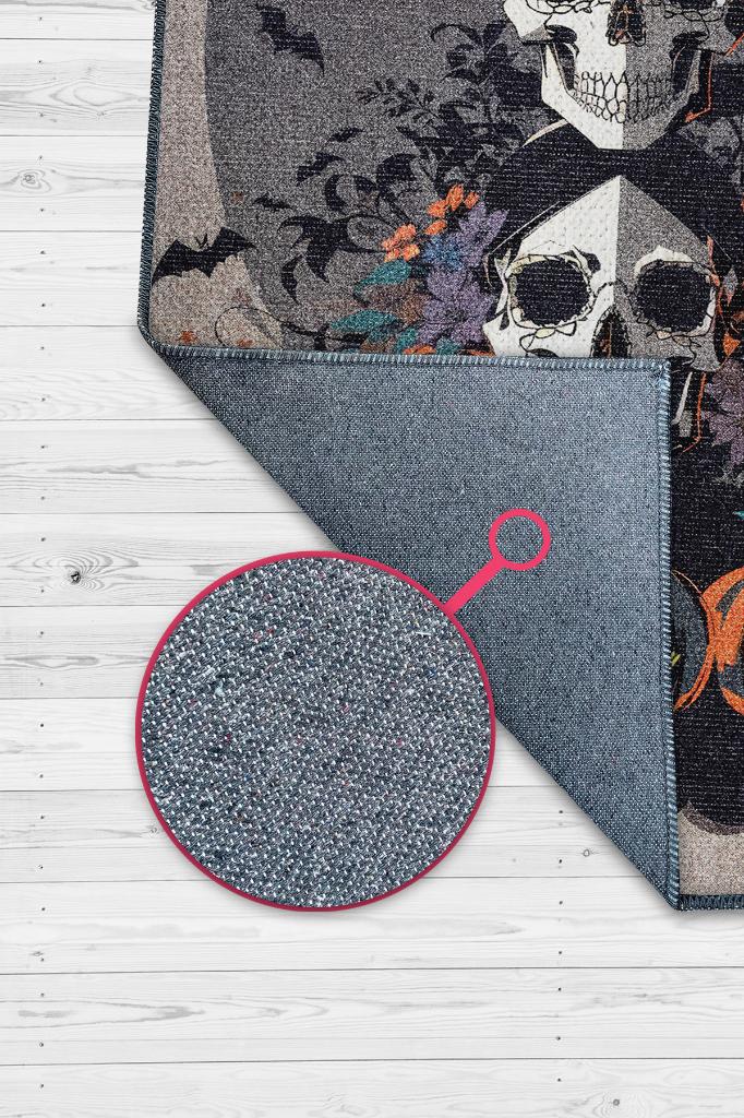 Kuru Kafa Temalı Dijital Baskılı Halı Modern Halı Dokuma Tabanlı Çok Renkli Salon Halısı