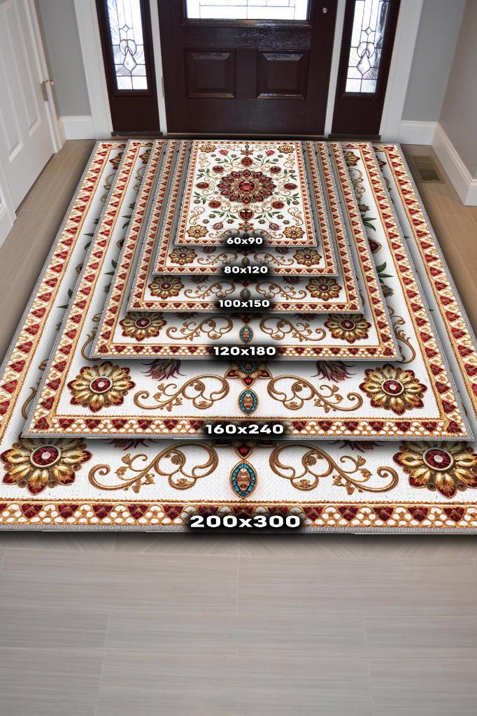 Lal Taşı Halısı Kırmızı Renkli Enerji Taşı Figürlü Halı Spiritüel Temalı Modern Halı