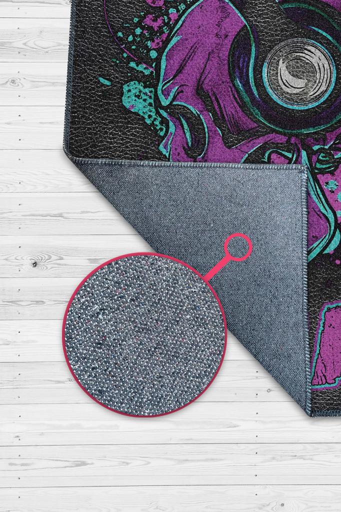 Metalde Kal Çok Renkli Halı Metal Müzik Sever Halısı Hediyelik Müzisyen Halısı