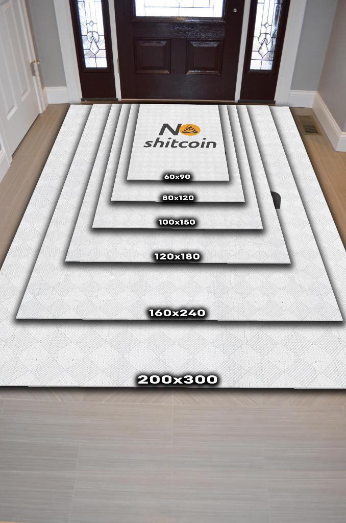 No Shitcoin Beyaz Renkli Halı Baskı Halı Figürlü Genç Odası Halısı Dokuma Tabanlı Halı