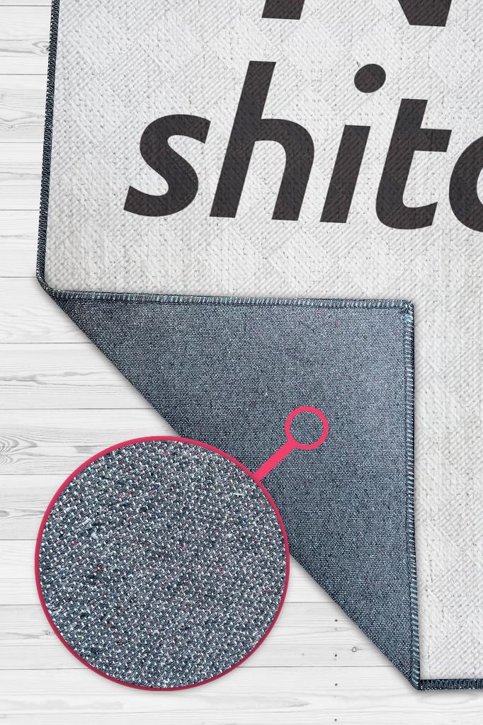 No Shitcoin Beyaz Renkli Halı Baskı Halı Figürlü Genç Odası Halısı Dokuma Tabanlı Halı