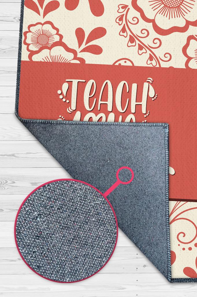 Öğret Sev İham Ver Dekoratif Öğretmen Halısı