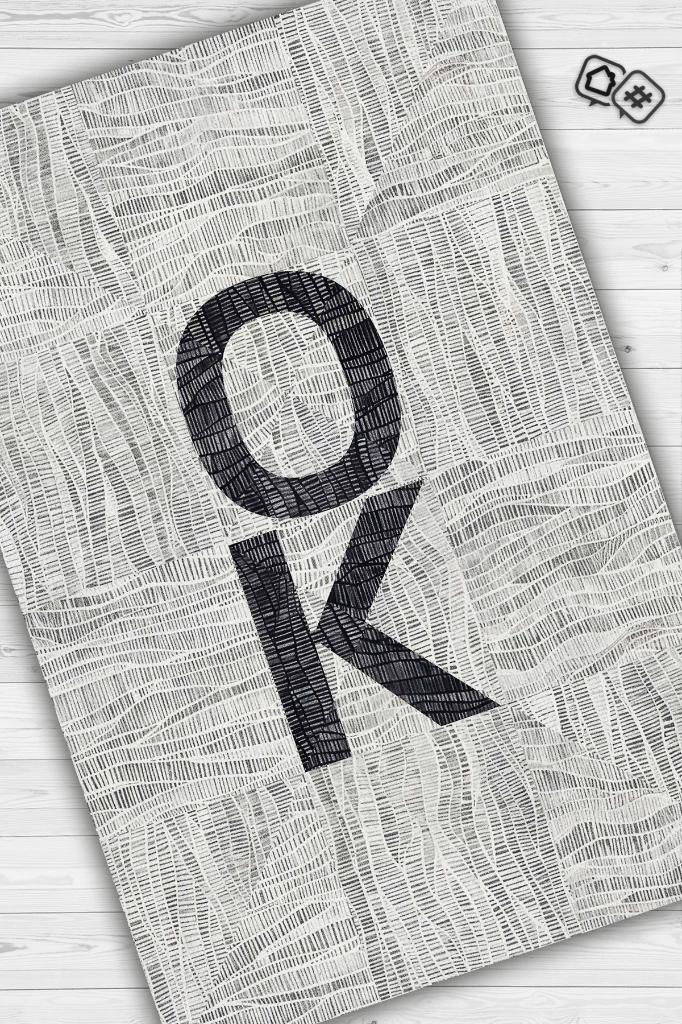 Ok Gri Renkli Halı Geometrik Oturma Odası Halısı Minimal Salon Halı Çizgili Yazılı Halı
