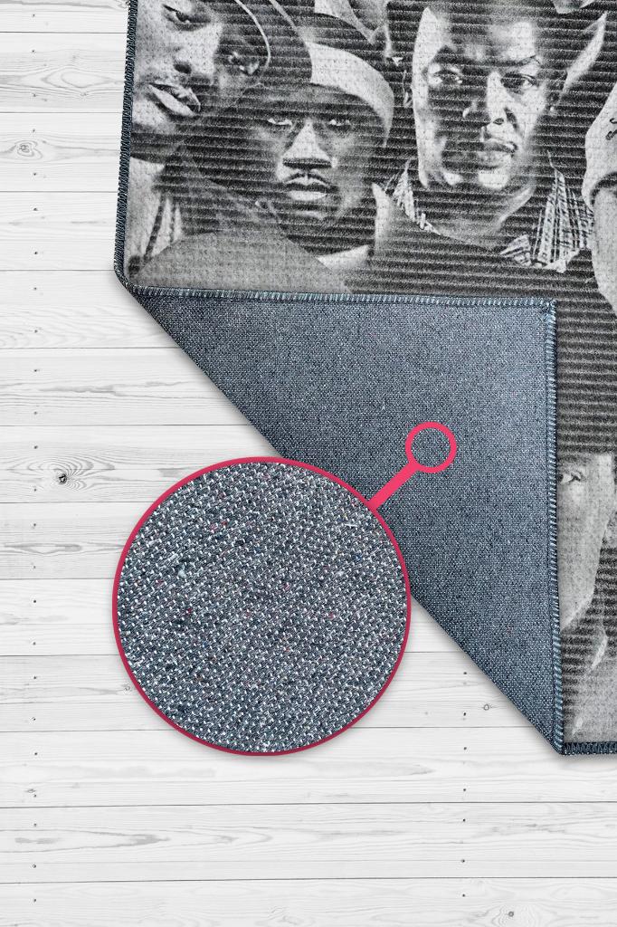 Old School Efsaneler Siyah Beyaz Halı Rap Sever Halı Müzisyine Hediyelik Art Müzik Halı