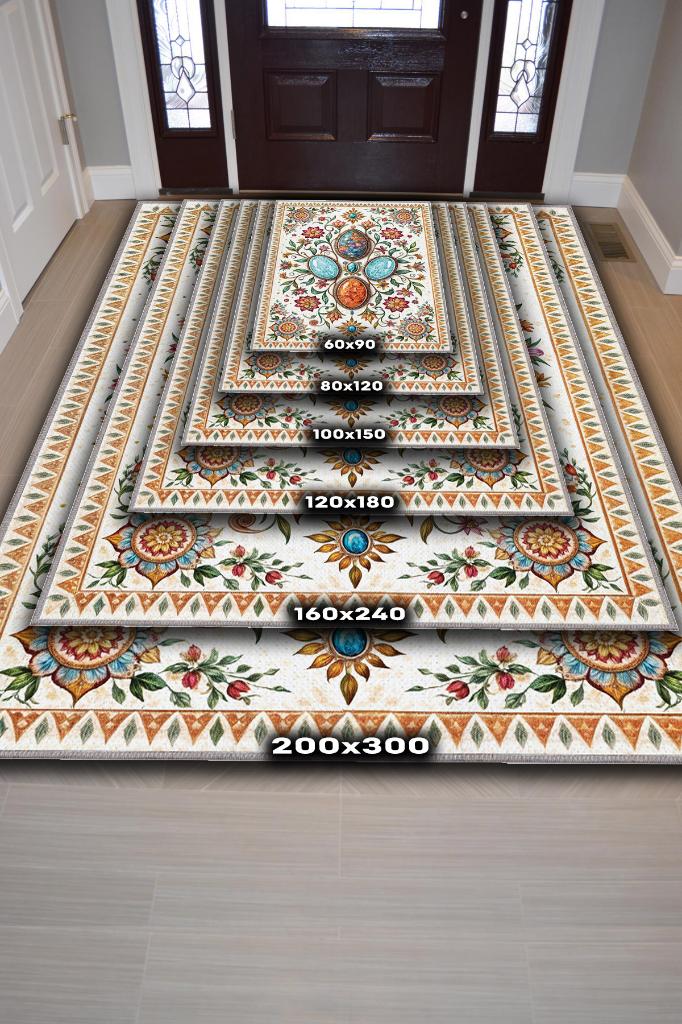 Opal Taşı Halısı Soft Renkli Enerji Taşı Figürlü Halı Spiritüel Temalı Modern Halı