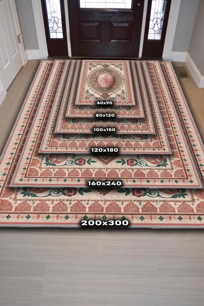 Pembe Kuvars Taşı Halısı Pembe Renkli Aura Taşı Enerji Spiritüel Temalı Modern Halı