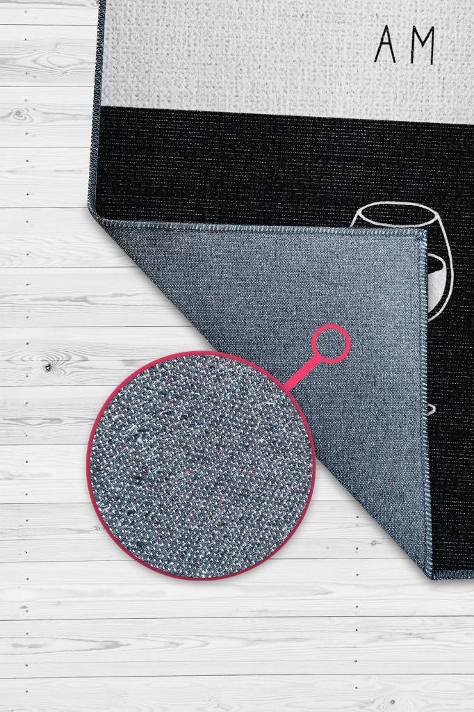 Sabah Akşam Siyah Beyaz Renkli Halı Modern Parti Temalı Halı Dokuma Modern Hediyelik Halı