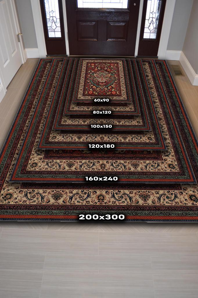 Şeytan Figürlü Korku Temalı Salon Halısı Gotik Çok Renkli Oturma Odası Halı Konsept Halı