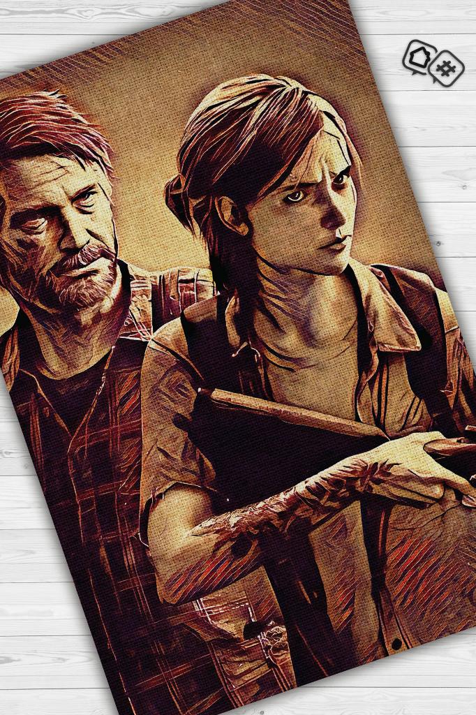 Sonuncumuz Çok Renkli Oyuncu Halısı Zemini Kahverengi Gamer Temalı Last Of Us Sever Halısı
