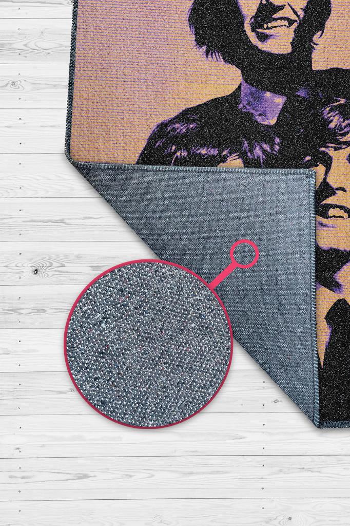 The Beatles Stones Çok Renkli Müzisyen Halısı Dokuma Tabanlı Müzisyene Hediye Halı