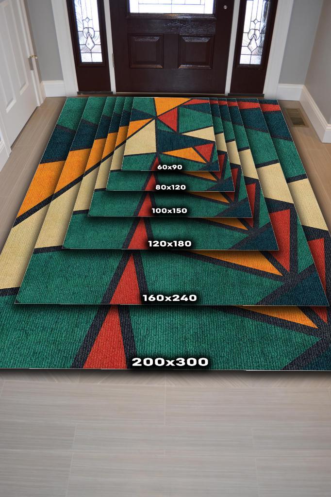 Üçgenler,Geometrik Halı,Çok Renkli İnce Yıkanabilir Kaymaz Halı,Geometrik Mutfak Halısı, Üçgen Şekilli Genç Odası Halısı,Soyut Temalı Oturma Odası Halısı,Pamuklu Dokuma Tabanlı Halı