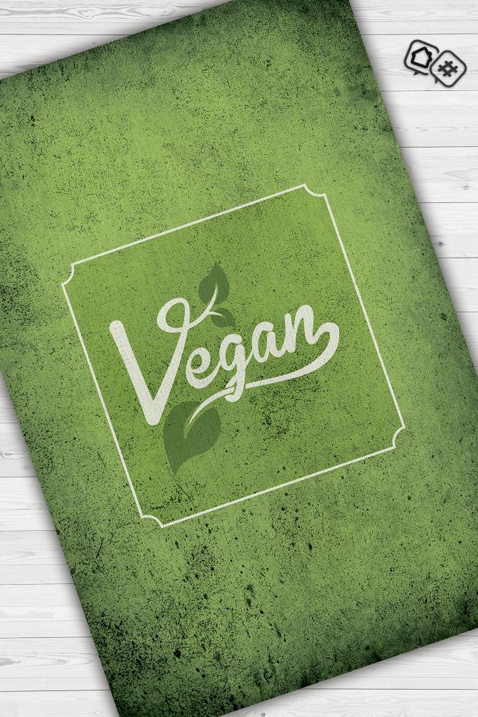 Vegan Alanı Dekoratif Vegan Halısı