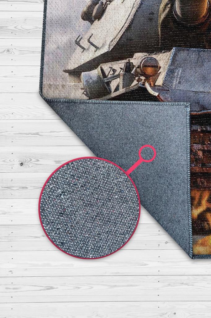 World Of Tanks Çok Renkli Oyuncu Halısı Figürlü Gamer Temalı Halı Oyuncuya Hediyelik Halı