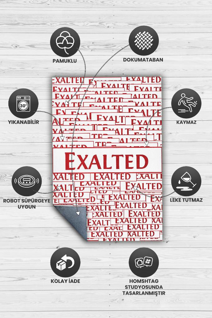 Yüce Kırmızı Beyaz Renkli Oyuncu Halısı Zemini Beyaz Gamer Temalı Path Of Exile Sever Halı