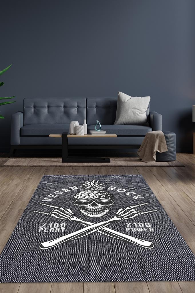 Yüzdeyüz Bitki Dekoratif Vegan Halısı