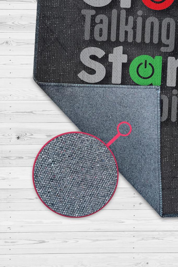 Konuşma Başla Dekoratif Koyu Renkli Halı Antrasit Ofis Halısı Yıkanabilir Kaymaz Dekoratif Home Office Halısı